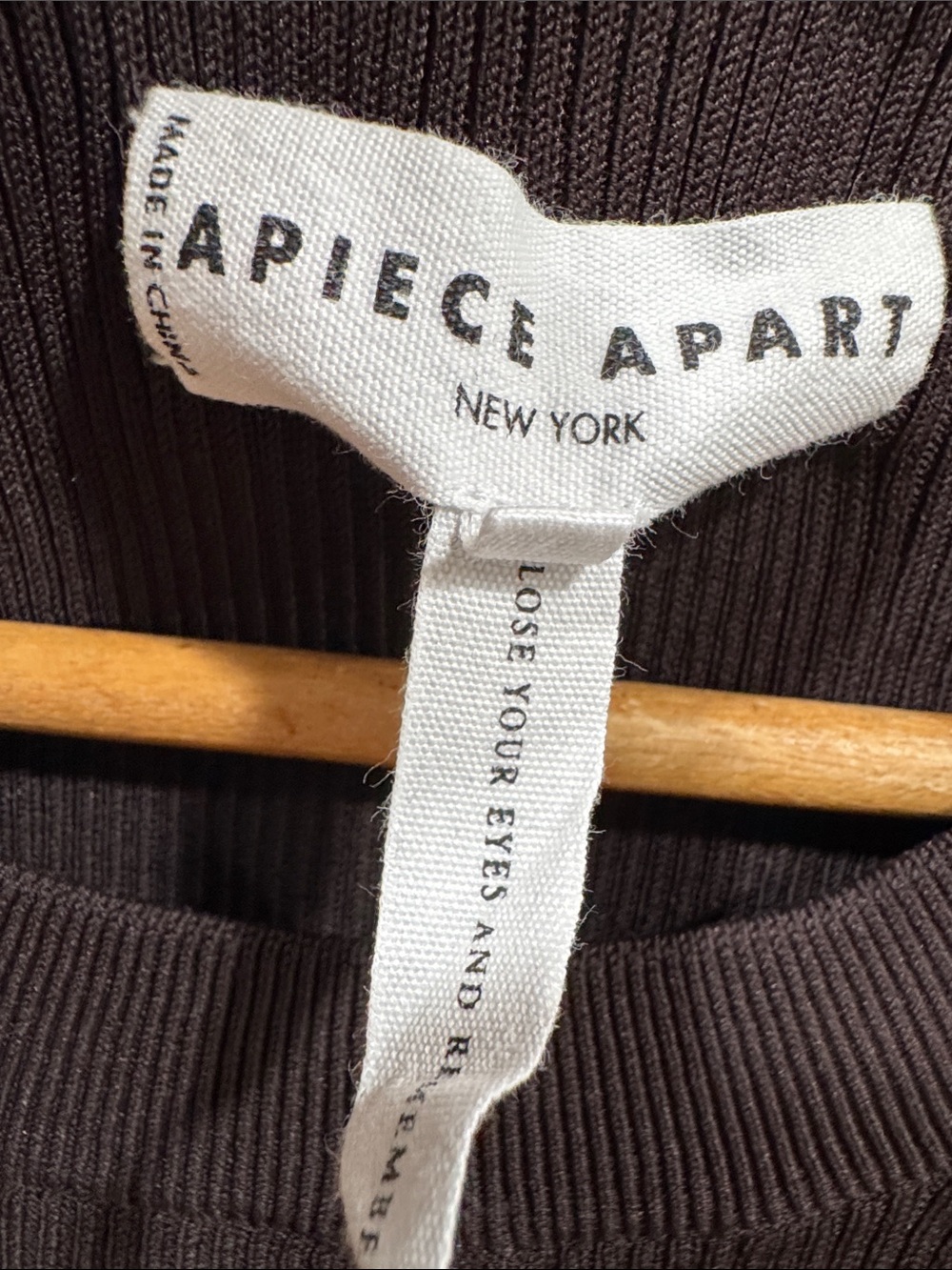 APiece Apart CIAO  RIBBED TEE Deep Espresso - Picture 12 of 12